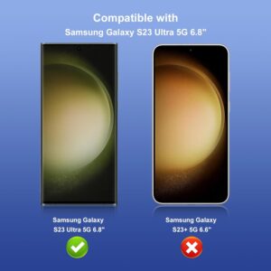Phoona Privacy Pellicola Protettiva per Samsung Galaxy S23 Ultra 5G 6,8 pollici, Copertura Totale Vetro Temperato,Film Anti-Spy,Anti Graffio,Compatibile con Cover,2 Pezzi