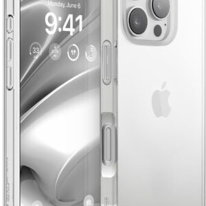 elago Cover Trasparente Ibrida Clear Compatibile con iPhone 16 Pro Cover 6.3″ – Tecnologia Ibrida PC + TPU, Paraurti Antiurto, Protezione della Fotocamera Rialzata, Resistente ai Graffi (Clear)