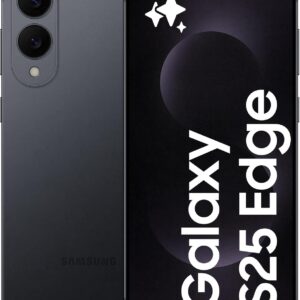 SAMSUNG Galaxy S25 Edge, Smartphone AI, Display 6.7” QHD+ Dynamic AMOLED 2X, Fotocamera 200MP, RAM 12GB, 512GB, 3.900 mAh, Titanio Nero Intenso [Versione italiana], Solo smartphone