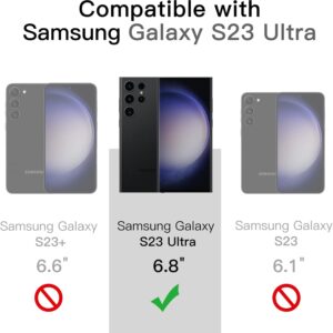JETech Cover Slim per Samsung Galaxy S23 Ultra 5G 6,8 Pollici, Custodia Sottile Morbido TPU con Finitura Opaca, Antiurto (Nero)