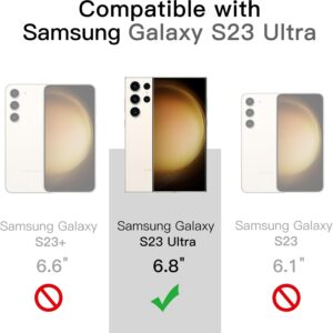 JETech Cover Magnetica per Samsung Galaxy S23 Ultra 6,8 Pollici, Compatibile con MagSafe, Antiurto Protettiva Cellulare Custodia, Anti Ingiallimento Rigido PC Retro (Trasparente)