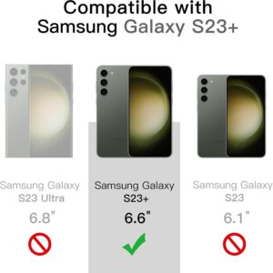 JETech Cover Magnetica per Samsung Galaxy S23+ / S23 Plus 5G 6,6 Pollici, Compatibile con MagSafe, Traslucida Opaca Retro Antiurto Cellulare Custodia (Verde Notte)