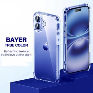 Melomon Cover per iPhone 16 (6,1 Pollici), Trasparente Antiurto Custodia Sottile Morbida TPU Antigraffio Protettiva Case per iPhone 16
