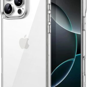 JETech Cover per iPhone 16 Pro 6,3 Pollici, Anti Ingiallimento Antiurto Cellulare Paraurti Custodia, Anti-Graffio Retro Trasparente (Trasparente)