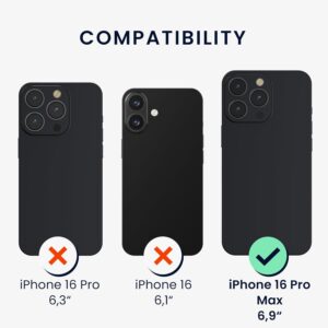 kwmobile Cover per iPhone 16 Pro Max Custodia – Back Case per Smartphone in Silicone TPU – Protezione Gommata – giallo radiante