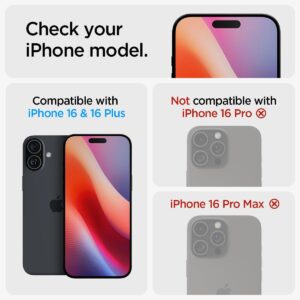 Spigen Glas.tR EZ Fit Optik Pro Protezione Fotocamera compatibile con iPhone 16, iPhone 16 Plus, 2 Pezzi, Nero, Anello Individuale, Durezza 9H Pellicola