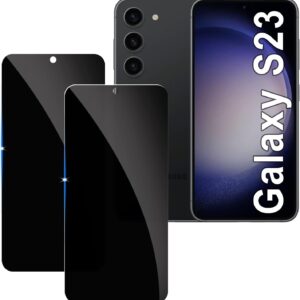 【2 Pezzi】 Vetro Temperato per Samsung Galaxy S23 Privacy Pellicola Protettiva,Durezza 9H,Anti-Spy,Anti-Graffio,Senza Bolle,Anti-Impronte Protezione Schermo per Samsung Galaxy S23