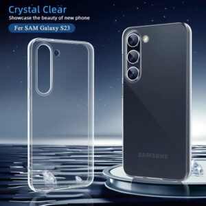 X-level Cover per Samsung Galaxy S23, Custodia Protezione in Morbida Silicone TPU, Ultra Sottile e Anti-Graffio, Cover Ultra Slim per Samsung Galaxy S23 Anti Scivolo – Trasparente