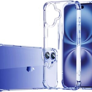 Melomon Cover per iPhone 16 (6,1 Pollici), Trasparente Antiurto Custodia Sottile Morbida TPU Antigraffio Protettiva Case per iPhone 16