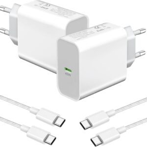 45W per Caricatore Samsung Galaxy S25 Ultra/S25 Plus/S24+/S23 FE/S22 S21/A56 5G/A36 5G,Tab S10 S9/S8,A16 5G/A55 5G/A25 A35 A54 Z Fold 5 6/Z Filp USB C Caricabatterie Carica Ricarica Con Cavo 2Pezzi