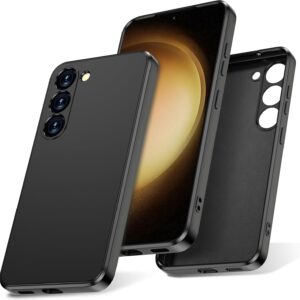 Watana Cover per Samsung Galaxy S23+ S23 Plus 5G Custodia in Silicone, Custodia Antiurto Case Sottile in Silicone TPU con Strato Interno in Fibra per samsung S23+ S23 Plus 5G, Nero