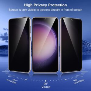 Phoona Privacy Pellicola Protettiva per Samsung Galaxy S23+ / S23 Plus 5G 6,6 Pollici, 2 Pezzi Anti-Spy in Vetro Temperato per Samsung S23+ 5G, Anti peeping Protezione Schermo