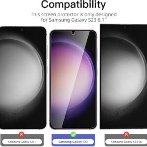 NEW’C 3 Pezzi, Pellicola Protettiva Privacy per Samsung Galaxy S23, Angolo di Privacy 35 Gradi Bilanciato con Protezione per Gli Occhi, Durezza Ultra Resistente 9H, Senza Bolle