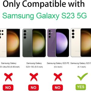 Coiwxmoi Cover per Samsung Galaxy S23 5G con Cordino 6,1″,Trasparente Custodia con Laccio Tracolla Corda Catena Cinghia,Ultra Morbido Silicone TPU Antiurto Case per Samsung S23 5G, Nero