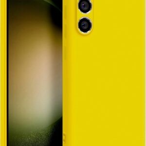 MyGadget Cover per Samsung Galaxy S23 Plus – Custodia in Silicone Morbido a Doppio Strato – Case con Protezione Fotocamera & Fodera Interna Antigraffio – Giallo