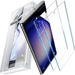 UniqueMe Pellicola Protettiva per Samsung Galaxy S23 Ultra/S22 Ultra, 2 Pezzi PET Pellicola, Auto Guarigione, HD Trasparente Protezione Schermo per Samsung S23 Ultra/S22 Ultra