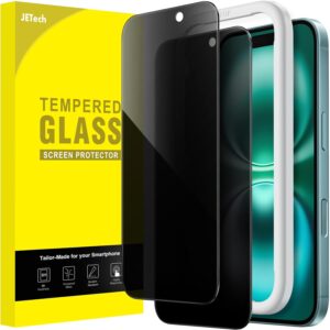 JETech Privacy Pellicola Protettiva per iPhone 16 Plus 6,7 Pollici, Anti-Spy Vetro Temperato Film con Strumento di Installazione Facile, Pacco da 2