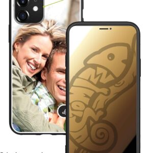 CUSTOMIZZA – Custodia cover nera morbida in tpu compatibile per Samsung S23 ULTRA personalizzata con foto immagine scritta a piacere