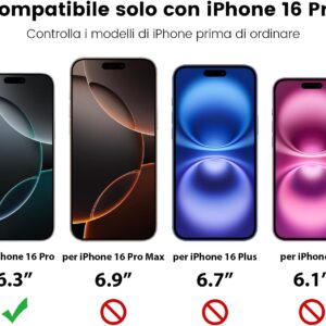 Nillkin Custodia per iPhone16 Pro con Copertura Protettiva per Fotocamera, CamShield Pro Cover Protettiva Sottile ed Elegante, Compatibile con iPhone 16 Pro 6.3”5G 2024 – (Nero)