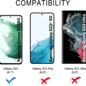 ZONNAVI Cover per Samsung Galaxy S23, Flip Custodia Pelle PU con [Slot Cart] [Supporto Stand] [Magnetica], Cover a Libro Portafoglio per Samsung S23 (Rosso)