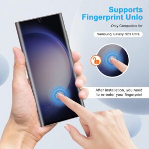 MiRowy 2 Pezzi TPU Privacy Pellicola Protettiva Film per Samsung Galaxy S23 Ultra 5G, con Strumento Installazione