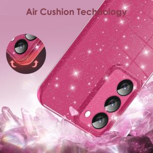 Eherui Custodia per Samsung Galaxy S23 5G con glitter, in silicone e TPU, anti-impronte, antiurto, sottile, antigraffio e custodia protettiva per Samsung S23, rosa lilla