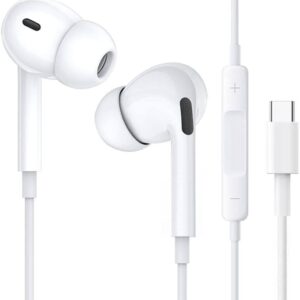 Cuffie USB C,Auricolari Type C con filo y Microfono Hi-Fi Stereo compatibile per iPhone 16/15 Pro Max Plus,iPad Pro Air,Samsung Galaxy S25/S24/S23/S22 A53 A33,Huawei P70/60/50,Google Pixel 9/8,Xiaomi