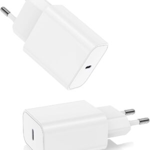 Cerdeti Caricatore iPhone 16 15, 2Pcs 20W USB C Caricabatterie Rapido per Apple iPhone 16 Pro Max/16/15 Pro Max/15 Pro/14 Pro/14/13/12 Mini/11/XS/XR/iPad Pro, Originale USB C iPhone Carica Batteria