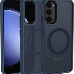 KetteTech Cover Magnetica per Samsung Galaxy S23 5G Compatibile con MagSafe, Custodia Antiurto Traslucida Opaca Posteriore Sottile Antigraffio Livello Militare Resistente Protettiva Case, Blu Scur