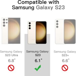 JETech Cover Magnetica per Samsung Galaxy S23 6,1 Pollici, Compatibile con MagSafe, Antiurto Protettiva Cellulare Custodia, Anti Ingiallimento Rigido Trasparente PC Retro (Trasparente)
