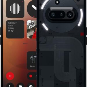 Nothing Phone (3a) 128 GB – smartphone con fotocamera anteriora da 32 MP, Ultra zoom 30x, ricarica rapida a 50W e 6.77″ Display AMOLED flessibile FHD+ – Nero