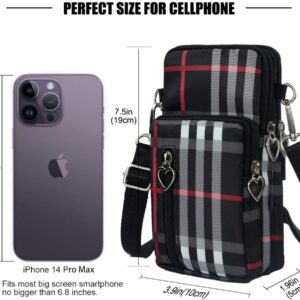Borsa a tracolla da donna, impermeabile, borsa da polso con cerniera, piccola borsa a tracolla per iPhone 15 Pro Max/15/14/13/12/11, Samsung Galaxy S23 S22 o telefono meno da 6,8 pollici