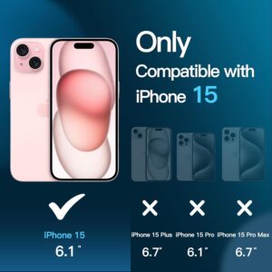JETech Pellicola Protettiva per iPhone 15 6,1 Pollici, Senza Bolle, Vetro Temperato Film con Strumento di Installazione Facile, Compatibile con Cover, HD Chiaro, Pacco da 2
