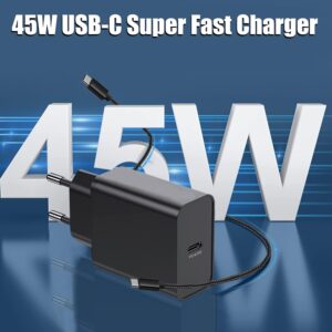 45W Caricatore Usb C e Cavo per Samsung Galaxy S24/S25 Plus/S24 Ultra/S23+/S22/S23 Ultra/S25 Ultra/S20 S21/S23 FE,A54 5G/A25 5G/A53 5G/A33 A34 A55 5G/Z Fold 6 5 4 Tipo C Caricabatterie Carica Rapida