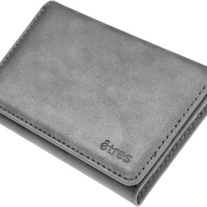 TECHMADE Portafoglio Etres Magnetico wallet Slim Compatibile con MagSafe per iPhone 16/15/14/13/12 Serie, Porta Carte in PU Blocco Rfid protezione, fino a 6 carte + contanti (GRIGIO SENZA TASCA)
