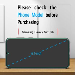 Slanku 3 Pezzi Vetro Temperato per Samsung Galaxy S23 Pellicola Protettiva, Supporta Sensore di Impronte Digitali, Durezza 9H, HD Chiaro, Anti Graffio, Senza Bolle, Ultra Resistente