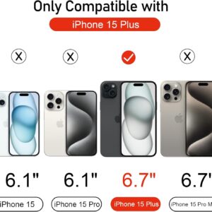 Oelrstfe Cover Trasparente con Cordino per iPhone 15 Plus con Magnetico,Custodia Sottile Morbido Silicone con Laccio Collana Tracolla Regolabile Antiurto Case con Collana per iPhone 15 Plus,Rose-Gold