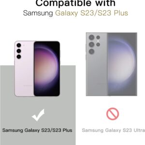 JETech Pellicola Fotocamera per Samsung Galaxy S23 5G 6,1 Pollici / S23 Plus 5G 6,6 Pollici, 9H Vetro Temperato Copri Anello Individuale in Metallo, Installazione Facile, 1 Set (Lavender)