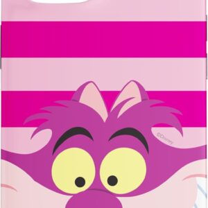 Custodia per iPhone 15 Disney Alice nel Paese delle Meraviglie Stregatto Rosa Strisce