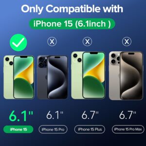 iVoler 3 in 1 Cover Compatibile con 6.1 pollici con 2 Pezzi Pellicola Vetro Temperato, [Non Ingiallente ] [Antiurto di Grado Militare] [Protezione Fotocamera] Trasparente Custodia