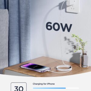 Cavo iPhone 15 16 3 Metri, 60W Cavo USB C to USB C 3M Lungo Cavo Type C to Type C Nylon Cavetto iPhone Cavi USB C Ricarica Rapida Filo Caricatore USB C per Apple iPhone 15 16 Pro Max/Plus/15/16, iPad