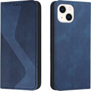 Fatcatparadise Cover per iPhone 15, Custodia iPhone 15 (6,1 Pollici), Cover a Libro Wallet in Pelle Premium Protettiva Portafoglio Antifurto Chiusura Magnetica Flip Telefono Case(Blu)