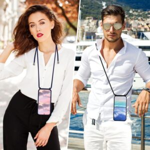 Keteen Cover per Samsung Galaxy S23 con Collana Custodia con Cordino TPU Corda Silicone Case Bumper Regolabile Staccabile Shock Absorption Antiscivolo Protettiva Custodia per Samsung Galaxy S23,Blu