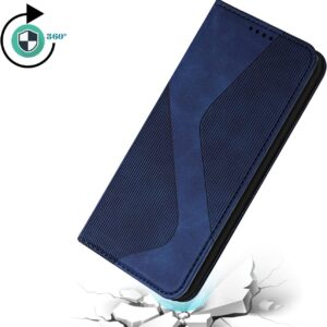Fatcatparadise Cover per iPhone 15, Custodia iPhone 15 (6,1 Pollici), Cover a Libro Wallet in Pelle Premium Protettiva Portafoglio Antifurto Chiusura Magnetica Flip Telefono Case(Blu)