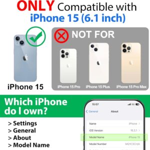SPORTLINK Cover per iPhone 15 Impermeabile – 360 Gradi Full Body Armor Militare Protettiva Case [IP68 Waterproof] [6FT Antiurto] Custodia Antipolvere Subacquea con Fotocamera/Schermo Protezione (Nero)