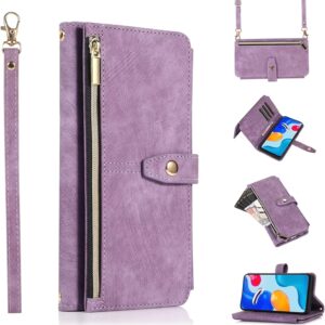 ESONG Cover per Samsung Galaxy S23 Ultra Custodia,Portafoglio a Libro in Pelle Flip Cover,Magnetica protezione Wallet Case,Antiurto in TPU con 9 Slot per Schede/Pratico Cordino/Supporto,Viola