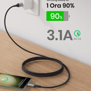 INIU Cavo USB Type-C, Cavo USB A a USB C 3,1A Ricarica Rapida [3Pezzi/0,5+2+2m] Lega Intrecciato in Nylon QC 3,0 Cavo Tipo C per iPhone 16 15 Samsung S22 Xiaomi Huawei Pixel OnePlus Realme ECC.