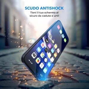 Deppa [2 Pezzi Pellicola Vetro Temperato per iPhone 15 Pro (6.1′) [a Copertura Totale] con Kit per Installazione Facile– Vetrino, Protezione, Proteggi, Schermo, Display, Accessori