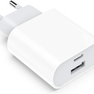 Caricatore USB C, 20W Presa per iPhone 16/16 Pro/16 Pro Max/16 Plus/15/14/13/12/11 SE XR XS 8 7 6S 5S, USBC Caricabatterie Rapido Alimentatore Spina Ricarica Adattatore Muro Carica Spinotto
