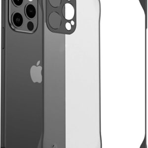FAOMSEBS Senza Bordo Cover per iPhone 15 Pro Max (Sensazione di Metallo Nudo) [Opaca Traslucido] [Ultra Sottile Come Senza Custodia] Custodia Antishock Cover iPhone 15 Pro Max Case Slim 6,7” 2023